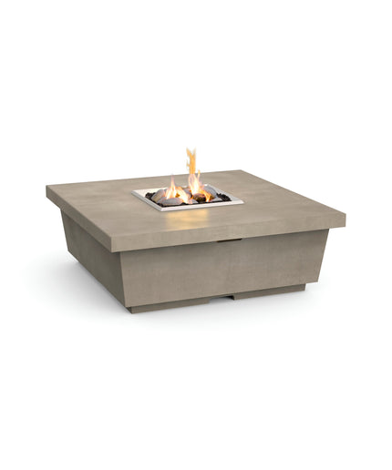 American Fyre Designs 44"W x 44"D x 15-1/2"H Square Contempo Fire Table 784-SM-11-M2 - Smoke
