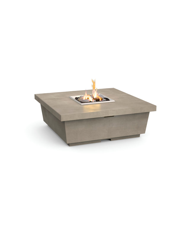 American Fyre Designs 44"W x 44"D x 15-1/2"H Square Contempo Fire Table 784-SM-11-M2 - Smoke