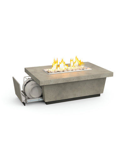American Fyre Designs 52"W x 36"D x 18-1/2"H Rectangle Contempo LP Select Fire Table 785-LB-11-M4PC - Light Bassalt