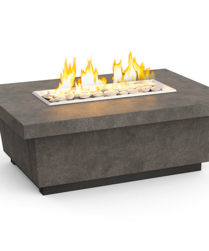 American Fyre Designs 52"W x 36"D x 18-1/2"H Rectangle Contempo LP Select Fire Table 785-DB-11-M4PC - Dark Bassalt