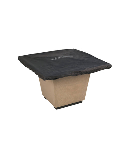 American Fyre Designs 36"W x 36"D x 24"H Square Chat Firepit Cover 8132A - Black