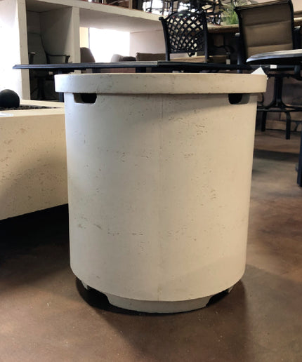 American Fyre Designs 20-3/4"Diameter x 21"H Contempo Tank End Table 8510-TR - Travertine