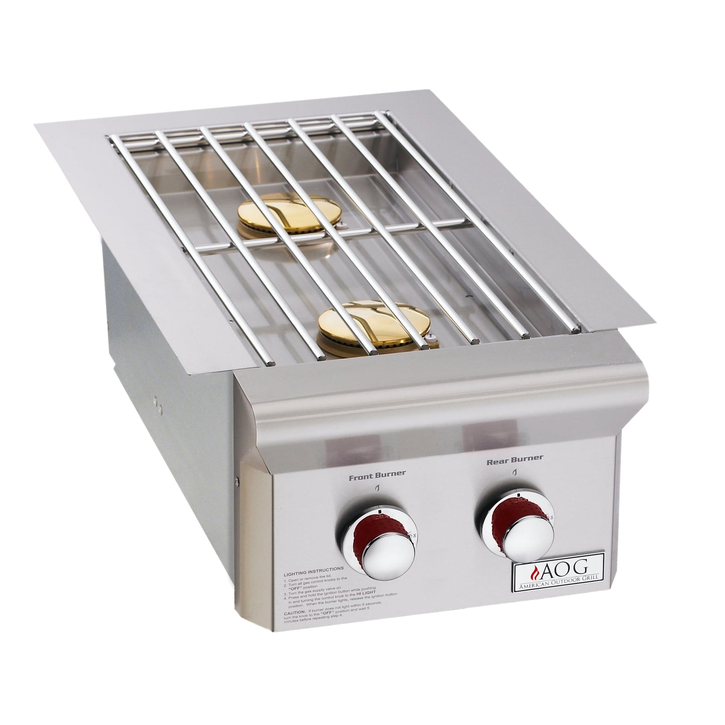 American Outdoor Grill (AOG) Built-In Double Side Burner 25,000 BTU’s (“T” Series) 3282T