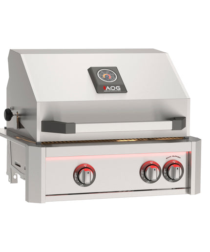 24" American Outdoor Grill (AOG) "L" Series Gas Grill w/ Backburner & Rotisserie Kit AOG24L