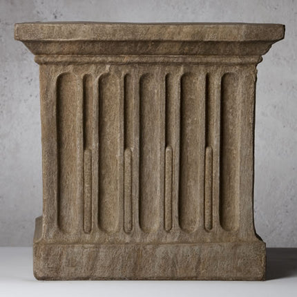 Campania Classic Rolled Rim 40" W x 31.5" H Round Large Cast Stone Planter P-903-AL - Aged Limestone