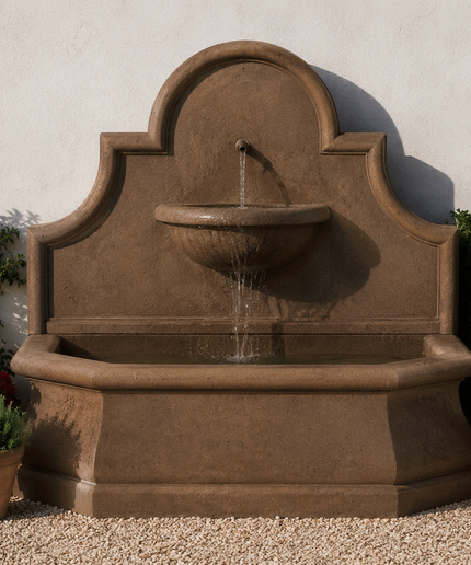 Campania Andalusia 56" W x 30" D x 55" H Cast Stone Wall Fountain FT-120-PN - Pietra Nuova