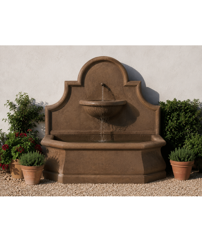 Campania Andalusia 56" W x 30" D x 55" H Cast Stone Wall Fountain FT-120-PN - Pietra Nuova