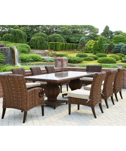 Patio Renaissance Antigua Side Chair with Cushion 973820 - Cloves / Sailcloth Sahara