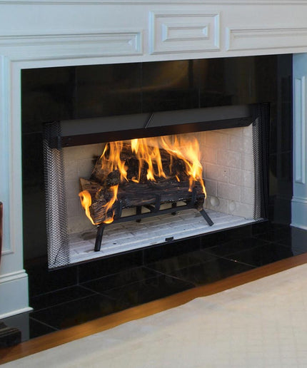 Astria 36" Craftsman Wood Burning Fireplace w/ White Stacked Refractory F0706