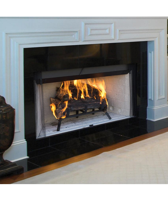 Astria 42" Craftsman Wood Burning Fireplace w/ White Stacked Refractory F0712