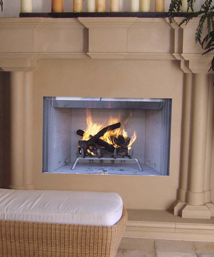 Astria 36" Tuscan Stainless Steel Wood Burning Outdoor Fireplace F0540