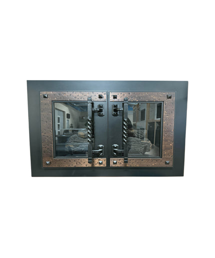 Beverly Hills Traditional Fireplace Doors - Natural Iron / Vintage Copper