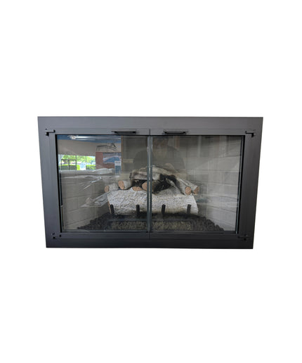 Brentwood Transitional Fireplace Doors - Matte Black
