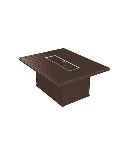 Tropitone Banchetto 54"W x 42"D x 24"H Rectangle Fire Table 401767FPM-24 - Rich Earth