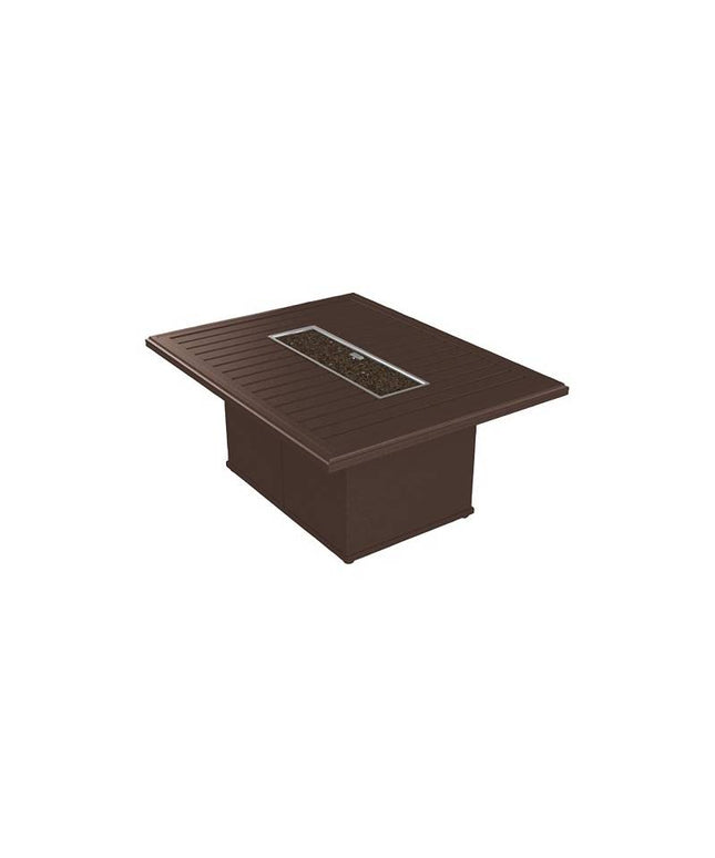 Tropitone Banchetto 54"W x 42"D x 24"H Rectangle Fire Table 401767FPM-24 - Rich Earth