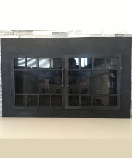 Chicago Transitional Fireplace Doors - Burnished Bronze