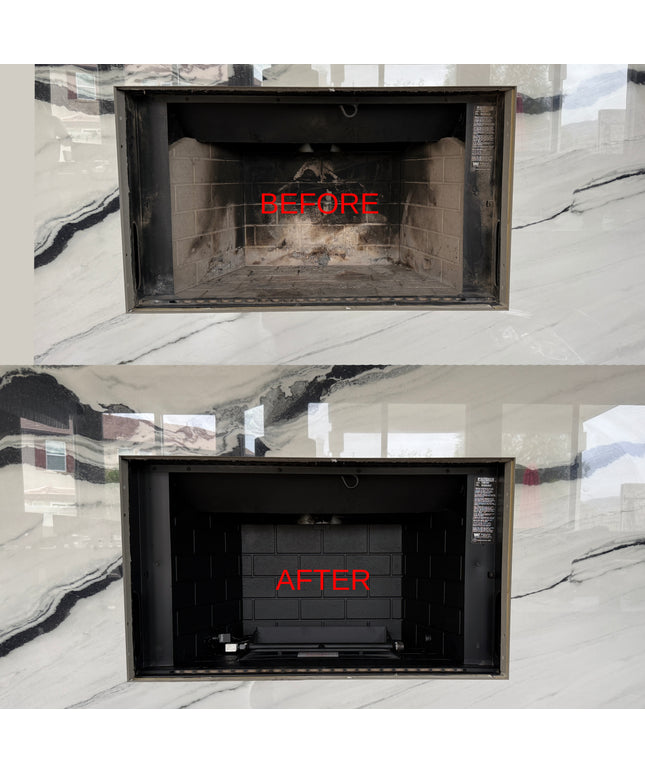 1 Pint Black Out Fireplace Paint - Blackout