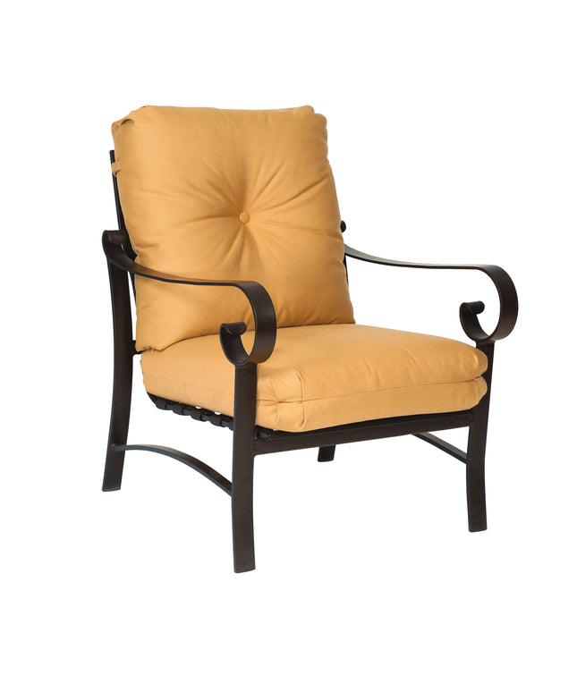 Woodard Belden Cushion Lounge Chair 690406M - Textured Black / Canvas Heather Beige