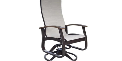 Collection image for: Outdoor Sling High Back Swivel Rocking Dining Chairs