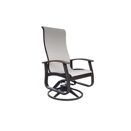 Collection image for: Outdoor Sling High Back Swivel Rocking Dining Chairs
