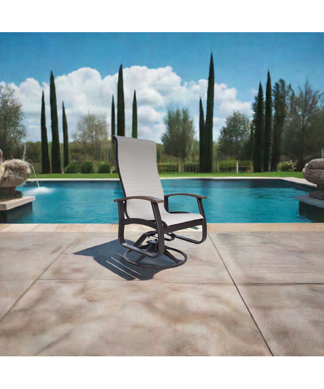 Telescope Belle Isle Sling Supreme Swivel Rocker w/ RU0 Chestnut Rustic Polymer Arms LU5K809 - Kona / Chestnut / Newport