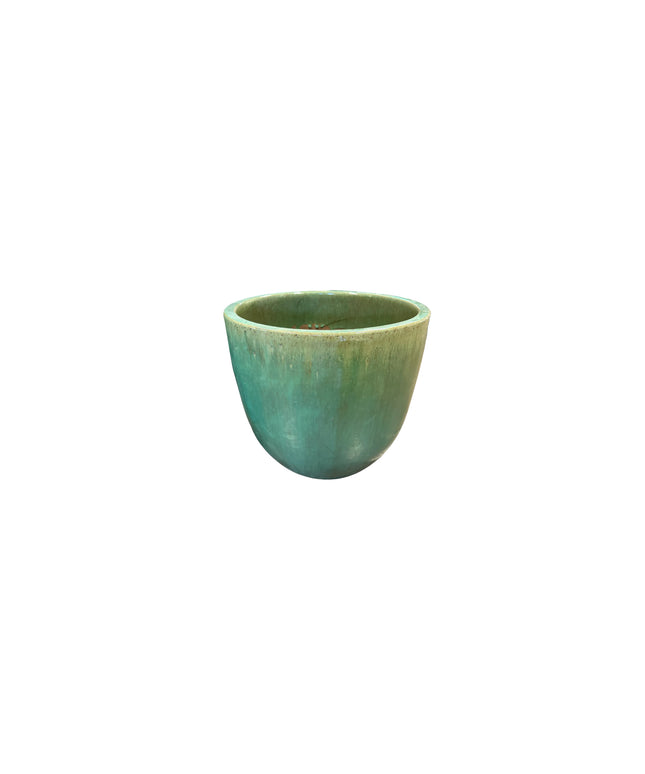 Big Sonoma 14" Diameter x 12.5"H Round Ceramic Planter PV-LB5151GNS-D - Green Steam
