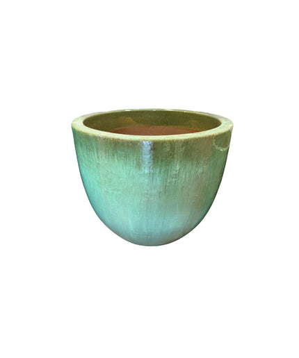 Big Sonoma 22" Diameter x 19"H Round Ceramic Planter PV-LB5151GNS-B - Green Steam