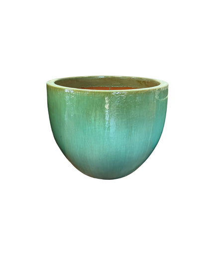 Big Sonoma 27" Diameter x 22"H Round Ceramic Planter PV-LB5151GNS-A - Green Steam