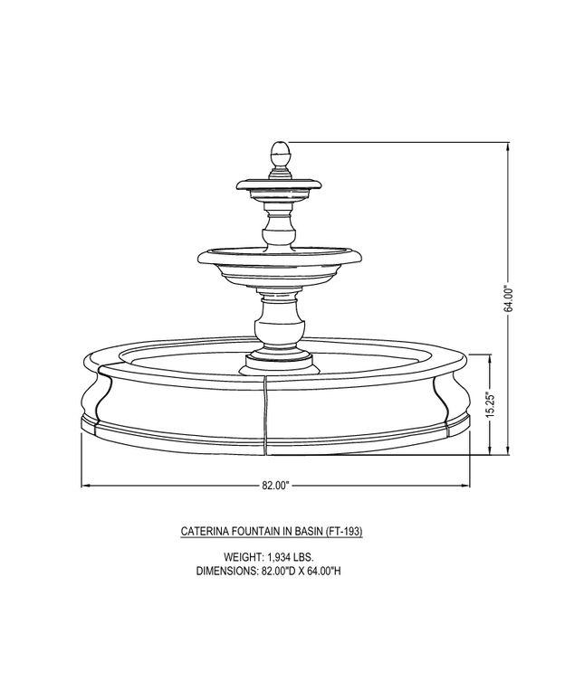 Campania Caterina 82" W x 64" H Cast Stone Fountain in Basin FT-193-AL - Aged Limestone