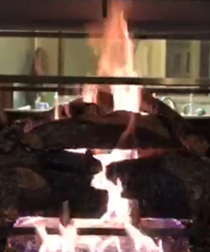 18" Real Fyre Charred American Oak See-Thru Gas Logs Only CHAO-2-18 (Burners Sold Separately)