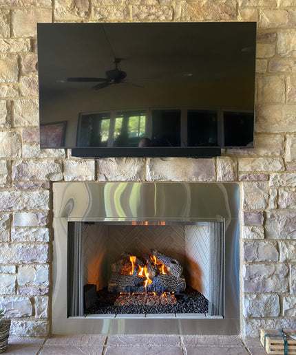 24" Real Fyre Charred Oak Gas Log Set with Remote Ignition