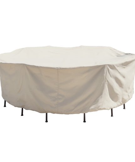 Treasure Garden 92" Diameter x 36"H Round Table & Chairs Cover CP571 - Champagne