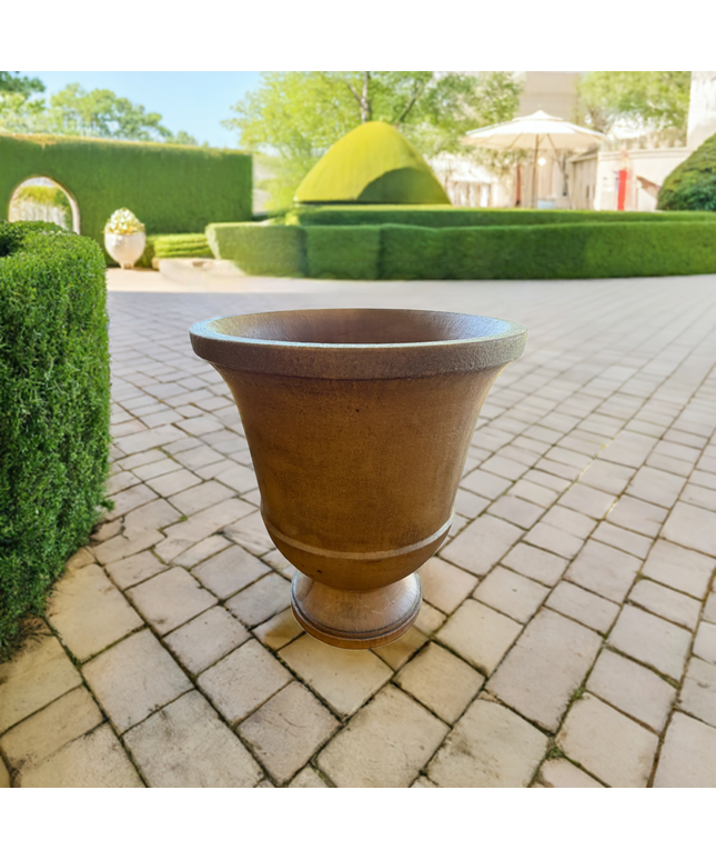 Campania Pascal 23" W x 28" H Round Large Cast Stone Urn Planter P-664-PN - Pietra Nuova