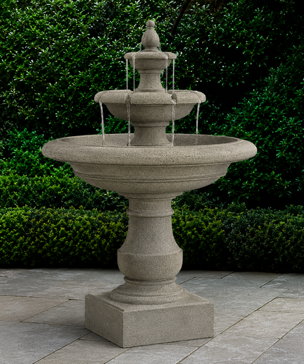 Campania Alessia 35.25" W x 51" H Cast Stone Fountain FT-442-GS - Greystone