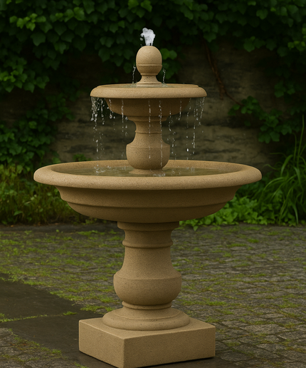 Campania Caterina 35" W x 52" H Cast Stone Fountain FT-192-AL - Aged Limestone