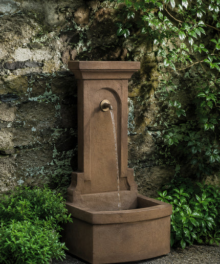 Campania Loggia 18.5" L x 16.25" W x 39.25" H Cast Stone Wall Fountain FT-352-PN - Pietra Nuova