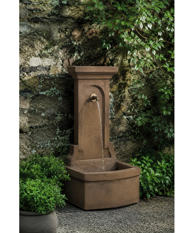 Campania Loggia 18.5" L x 16.25" W x 39.25" H Cast Stone Wall Fountain FT-352-PN - Pietra Nuova