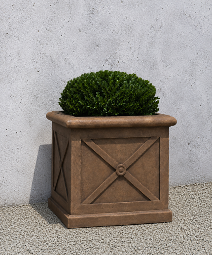 Campania Montparnasse 30" W x 28.25" H Large Square Cast Stone Planter P-778-PN - Pietra Nuova