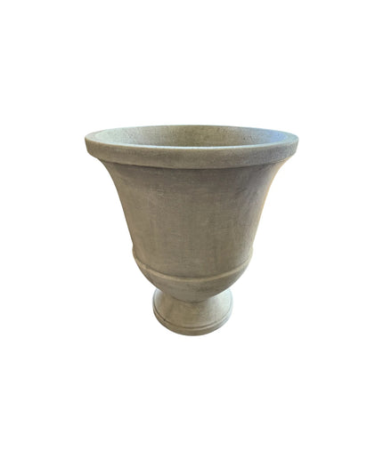 Campania Pascal 23" W x 28" H Round Large Cast Stone Urn Planter P-664-GS - Greystone