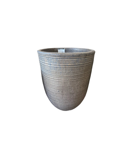 Campania Riga 16.5" W x 21.25" H Round Medium Glazed Clay Planter 8107-4101 - Bronze