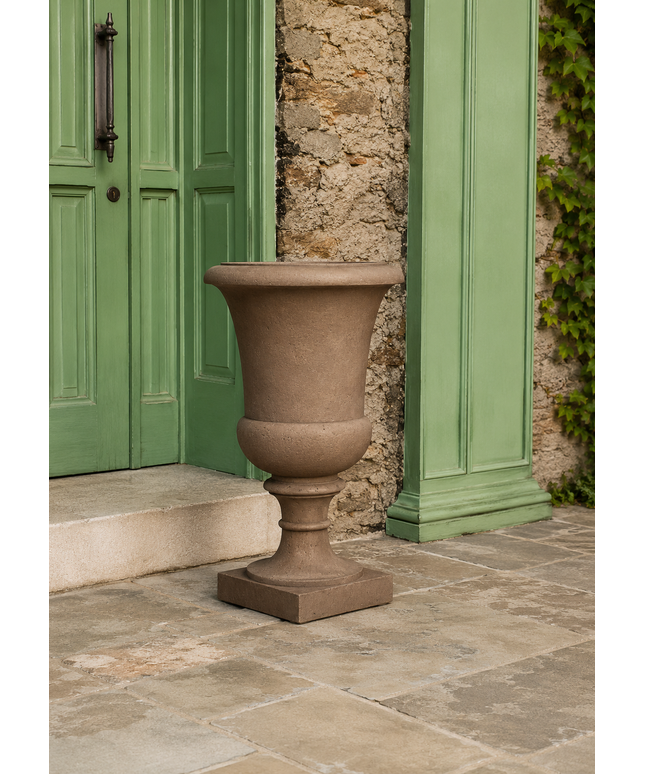 Campania Soane 20.75" W x 31" H Round Cast Stone Urn Planter P-774-PN - Pietra Nuova