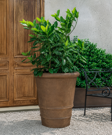 Campania Urbino 32" W x 36" H Round Extra Large Cast Stone Planter P-856-PN - Pietra Nuova