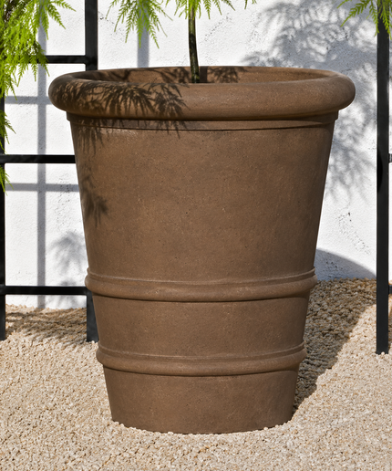 Campania Urbino 25.5" W x 28" H Round Large Cast Stone Planter P-427-PN - Pietra Nuova