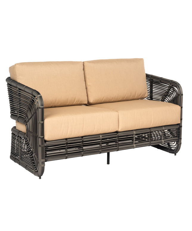 Woodard Carver Cushion Love Seat S675021 - Rumor Slate