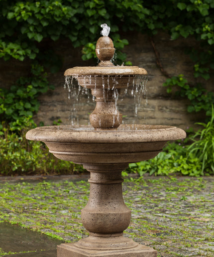 Campania Caterina 35" W x 52" H Cast Stone Fountain FT-192-BS - Brownstone