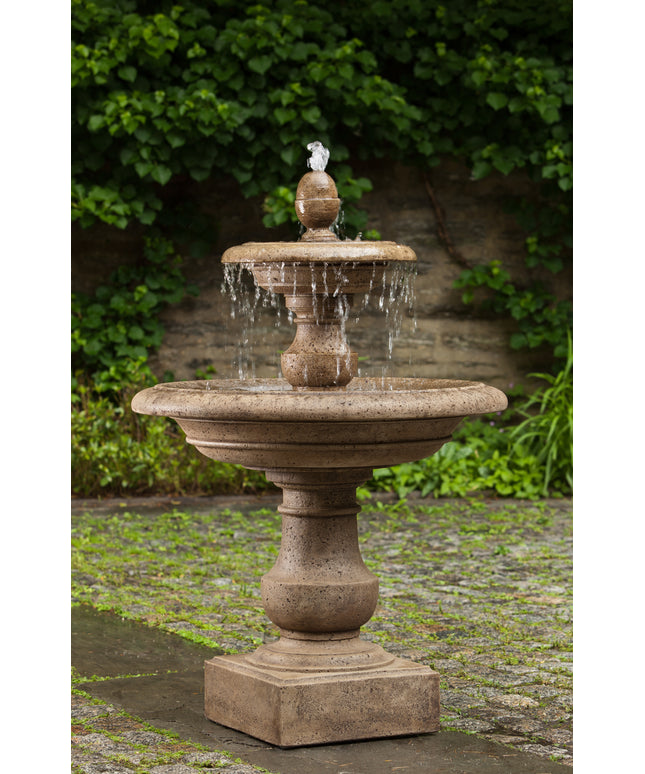 Campania Caterina 35" W x 52" H Cast Stone Fountain FT-192-BS - Brownstone
