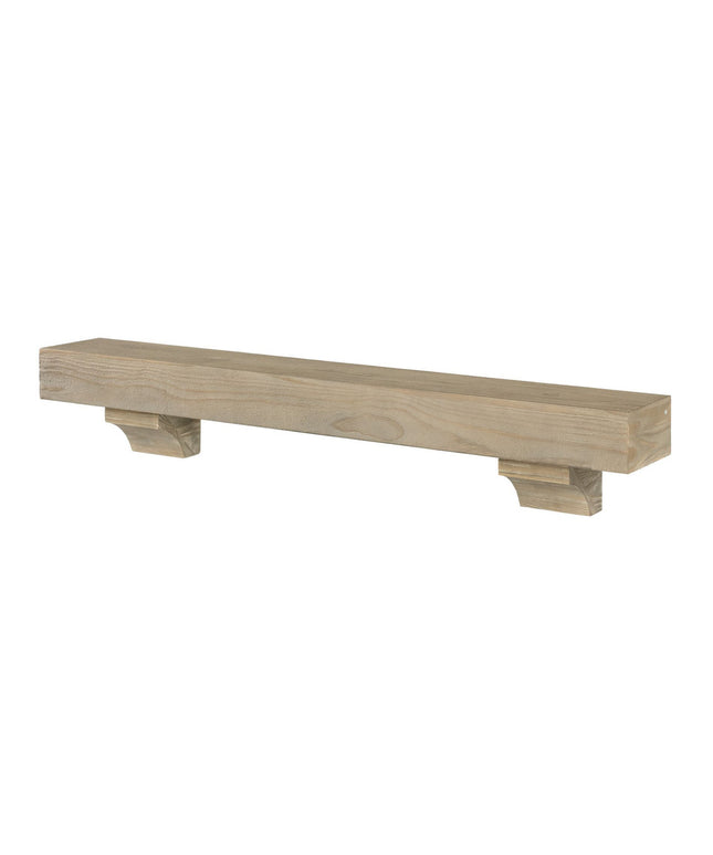 Pearl Mantels 72" Cherokee Wood Fireplace Mantel Shelf with Corbels 355-72-46 - Fontana