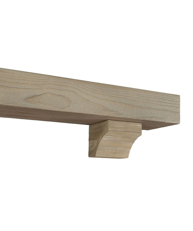 Pearl Mantels 72" Cherokee Wood Fireplace Mantel Shelf with Corbels 355-72-46 - Fontana