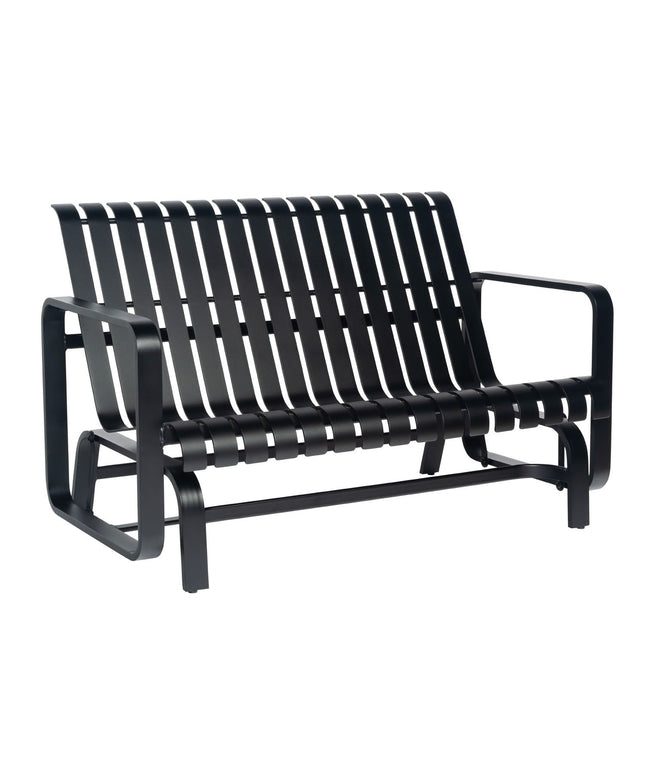 Woodard Colfax Love Seat Glider 7K0473 - Textured Black