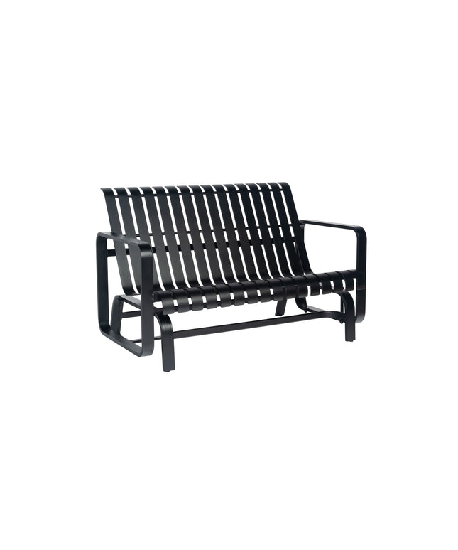 Woodard Colfax Love Seat Glider 7K0473 - Textured Black